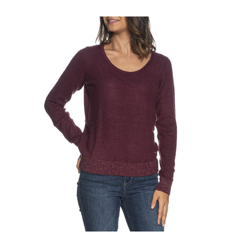 YESZEE Maglia Maglia Donna scollo tondo in lurex Prugna A24 - YESZEEM058BT00 - 0522 - XS - Francavilla Moda